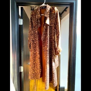 Cheetah trench coat